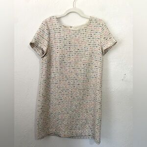 CeCe Metallic Tweed Shift Dress, size 8